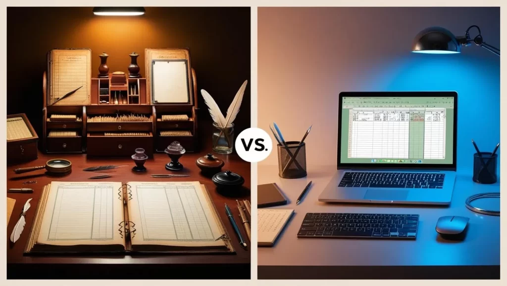 manual bookkeeping vs digital bookkeeping